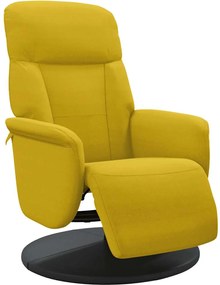vidaXL Fotoliu rabatabil cu taburet, galben, catifea