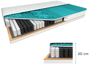 Saltea de cocos COCO MAXI 20 cm 160 x 200 cm Protectie saltea: FARA protectie saltea