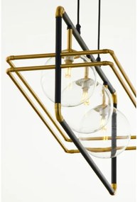 Lustră pe cablu Jupiter 2030 FIORI 3xG9/10W/230V negru/auriu/transparent