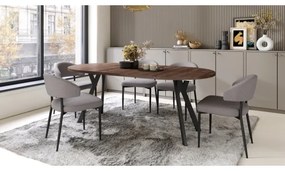 Masă extensibilă de dining ARTUR stejar/negru