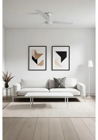 Ventilator de tavan FARO 33814WT PUNT M alb d. 132 cm Wi-Fi + telecomandă