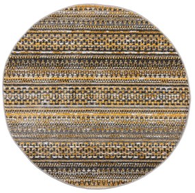 Covor galben muștar rotund 140x140 cm Camino – Flair Rugs