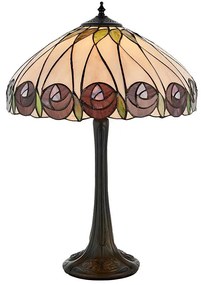 Endon 64177 - Lampă de masă Tiffany HUTCHINSON 1xE27/60W/230V, Ø 40 cm
