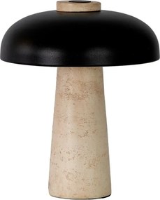 Lampa de masa din otel negru si marmura portelanata