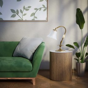 Veioza, Lampa de masa din alama cu detalii gravate Dalida