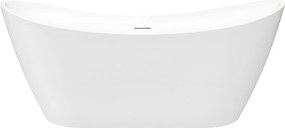 Cada freestanding Rea Ferrano, alb lucios, 170 x 80 cm