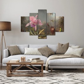 Tablou - Martin Johnson Heade, Cattleya Orchid and Three Hummingbirds, reproducere (150x105 cm)