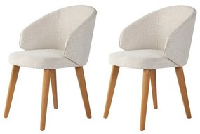 Set de scaune de sufragerie Bentley White and DarkOak, 2 buc.