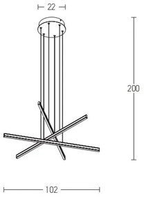 Lustră LED pe cablu dimabilă LED/48W/230V negru Zambelis 1947