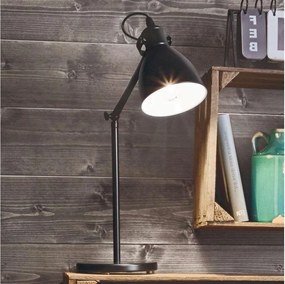 Eglo 55251 - Lampă de masă PRIDDY 1xE27/40W/230V neagră