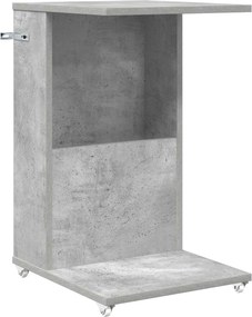 vidaXL Masă laterală Gri din beton 40 x 35 x 60 cm Lemn compozit