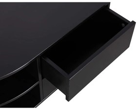 Masă TV modulară neagră din lemn masiv de pin 78x40 cm Finca – WOOOD