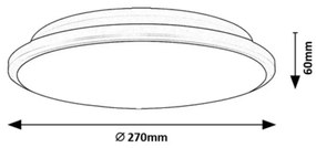 Plafonieră cu LED Rabalux 71127 Engon, 18 W, argintiu