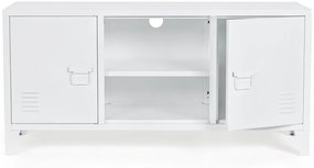 Comoda TV alba din metal, 120,5x40x58,5 cm, Cambridge Bizzotto