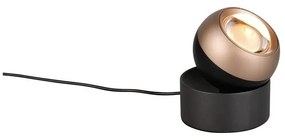 Veioză neagră-bronz LED (înălțime 14 cm) Orbit – Trio Select