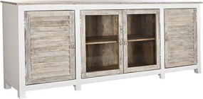 Bufet alb rustic , din lemn de mango