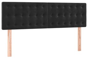 346472 vidaXL Tăblii de pat, 2 buc., negru, 72x5x78/88 cm, catifea