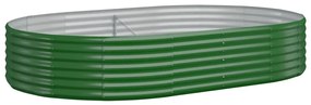 Jardiniera gradina verde 214x140x36cm otel vopsit electrostatic 1, Verde, 214 x 140 x 36 cm