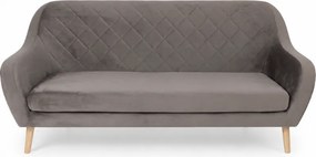 Canapea gri de 3 locuri CORANTI VELVET