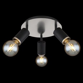 Spot JOSEBA 3xE27/60W/230V lemn negru Globo 54032-3B