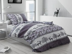 Lenjerie cocolino plus Craciun ren gri