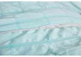 Lenjerie de pat verde-mentă din țesătură crep pentru pat de o persoană 140x200 cm Naomi – My House