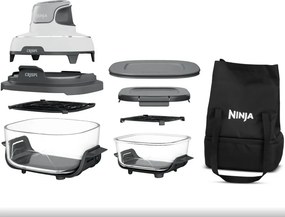 Friteuza cu aer cald 4in1 Ninja CRISPi FN102EU, 1700 W, 3,8 + 1,4 l, 70-185°C, TempWare, Placi ceramice, Fara PFAS, Design portabil, Alb