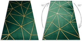 Exclusiv EMERALD covor 1013 glamour, stilat, geometric sticla verde / aur