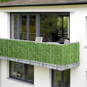 Paravan pentru balcon verde din plastic 100x100 cm Ivy – Maximex