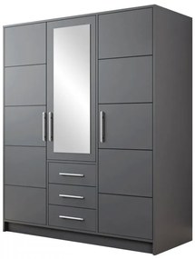 Dulap de haine Lenona D3 (Stejar wellington) (cu oglindă). 1105771