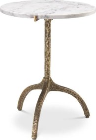 Masuta laterala design deosebit LUX Cortina, marmura alba 113803 HZ