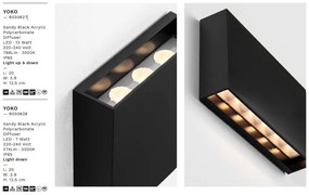 Aplica LED iluminat exterior ambiental IP65 YOKO II negru