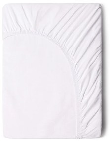 Cearșaf elastic din bumbac Good Morning, 90 x 200 cm, alb