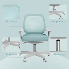 Vinsetto Scaun de Birou Ergonomic, Reglabil pe Înălțime și Respirabil, Verde | Aosom Romania