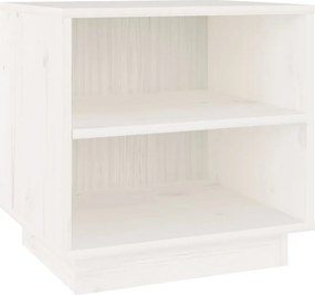 vidaXL Noptieră, alb, 40x34x40 cm, lemn masiv de pin