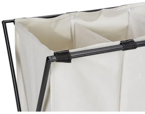 WENKO 71298800 - Coș pentru rufe TRIO, 69 x 76 cm, crem/negru