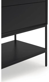 Dulap negru 120x140x45 cm Platt – Teulat