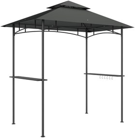 Outsunny Pavilion de grătar cu LED 240 x 150 x 258 cm rezistent la apă, ignifug, pavilion de grătar cu acoperiș dublu | Aosom Romania