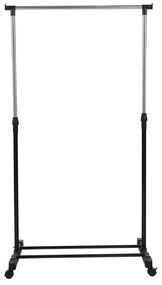 Cuier mobil, inox/plastic negru, DOLFO NEW