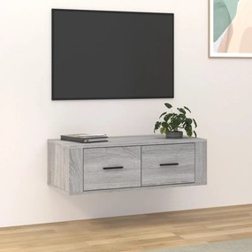 vidaXL Dulap TV suspendat, gri sonoma, 80x36x25 cm, lemn prelucrat