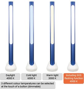 Garthen LED lampă de camping, impermeabil, albastru, 30 cm