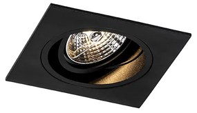 Set 6 becuri Spot modern încastrat negru reglabil - Chuck 70