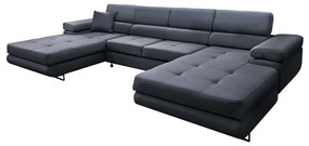 Coltar extensibil AMARETA U universal gri, 350x202/202x70/90 cm