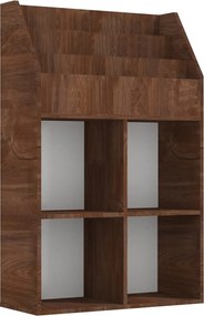 vidaXL Raft reviste copii, stejar maro, 71x30x114 cm, lemn prelucrat