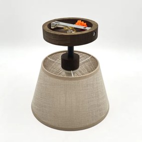 Lustră LED aplicată Brilagi ANTHONY 1xE14/60W/230V stejar nuc/bej