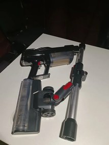 La mâna a doua: Aspirator fără fir Oliver Voltz OV51001Q, 250W, Li-ion 2500 mAh, 3 viteze, 0.6 l, 25 kPa, Ecran tactil, Negru