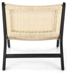 Scaun de gradina Foden, ratan / negru