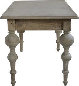 Masă de dining rotundă extensibilă maro, din lemn de pin, 200 x 90 cm "Round Vintage" ,Countryside Collection