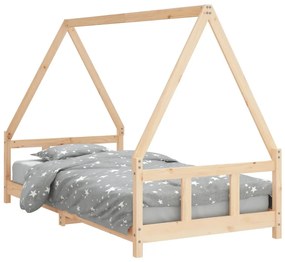 834462 vidaXL Cadru de pat pentru copii, 90x190 cm, lemn masiv de pin