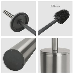 Spirella WC perie Nyo/Akira, perie din oțelinoxidabil periat